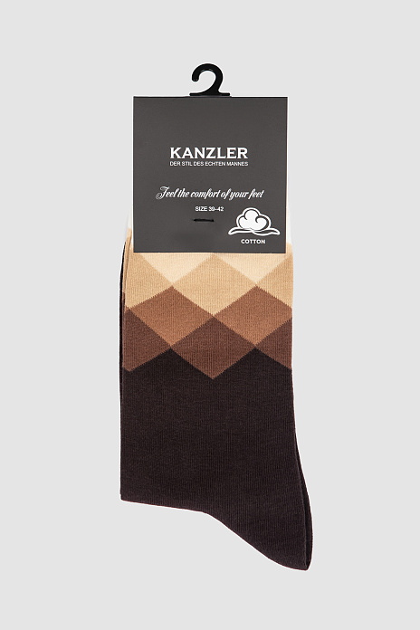 Носки из хлопка, цвет Коричневый темный