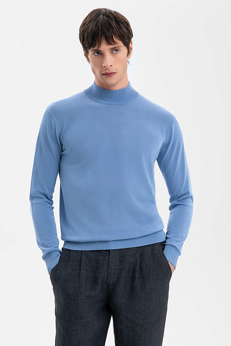 Водолазка из шелка, лимитированная коллекция, цвет Голубой