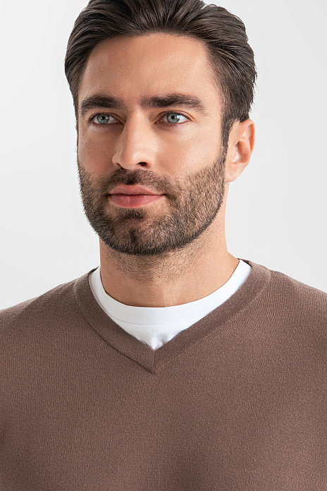 Джемпер из шерсти и кашемира, цвет Мокко