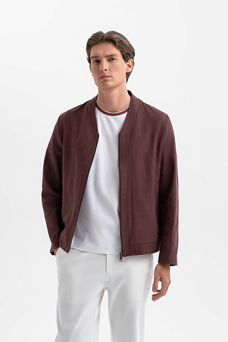 Пиджак из хлопка и льна, цвет Терракотовый