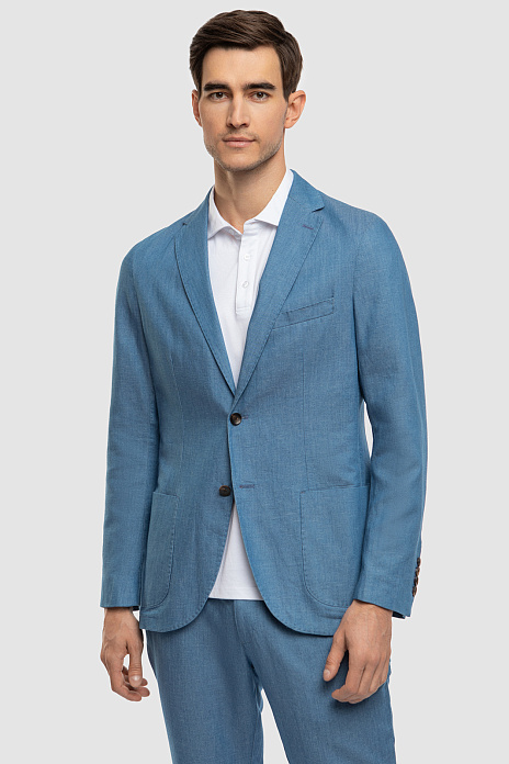 Голубой пиджак Limited edition из лиоцелла и льна, цвет Голубой