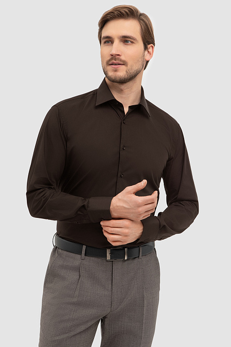 Сорочка из трикотажной ткани, цвет Коричневый