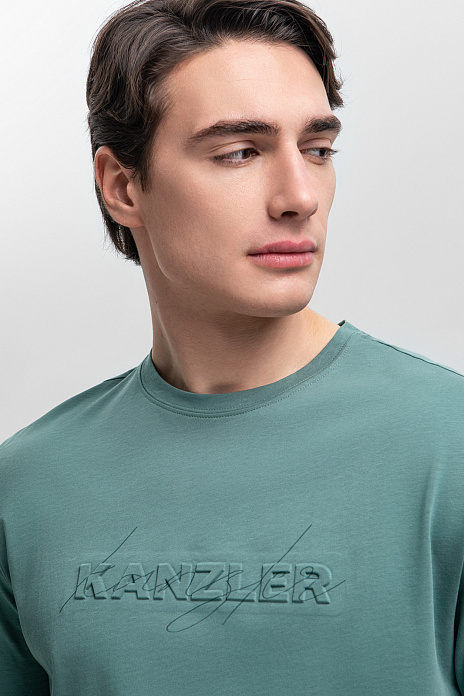 Зеленая хлопковая футболка, цвет Зеленый