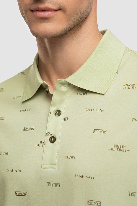 Поло из хлопка, цвет Оливковый