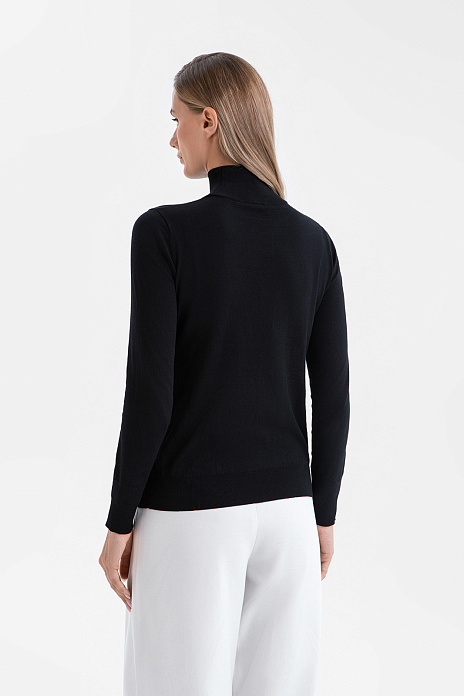 Водолазка из хлопка и шелка, цвет Черный