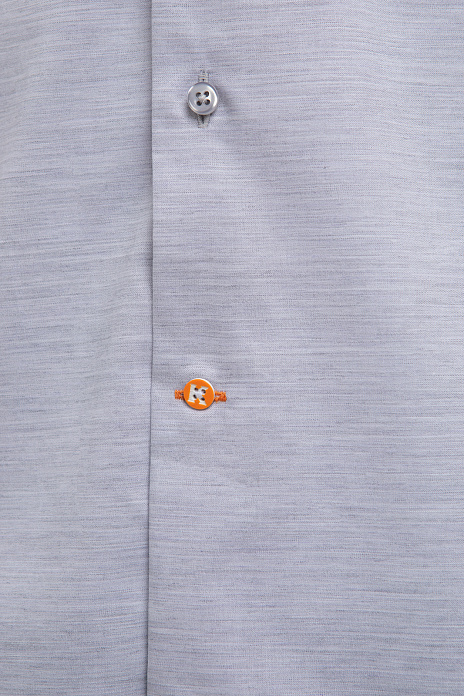 Сорочка из итальянской хлопковой ткани Monti, цвет Серый