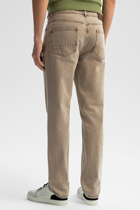 Джинсы прямого силуэта, цвет Бежевый