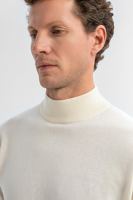 Водолазка из хлопка и кашемира, цвет Бежевый светлый