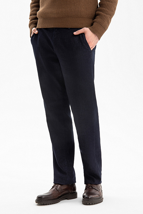 Джинсы прямого силуэта, цвет Синий темный