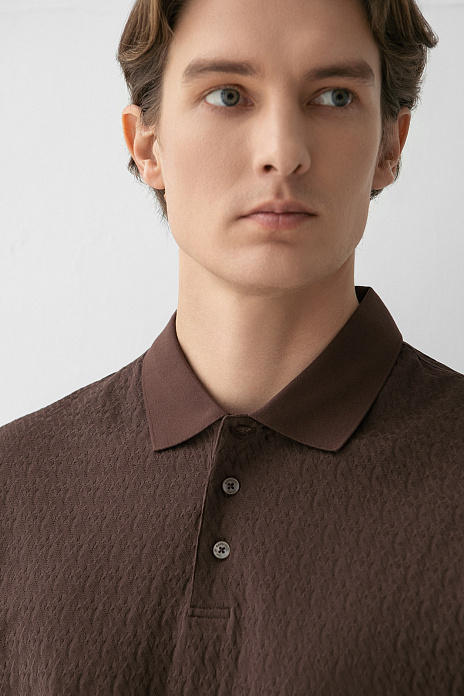 Поло из мерсеризованного хлопка, цвет Коричневый