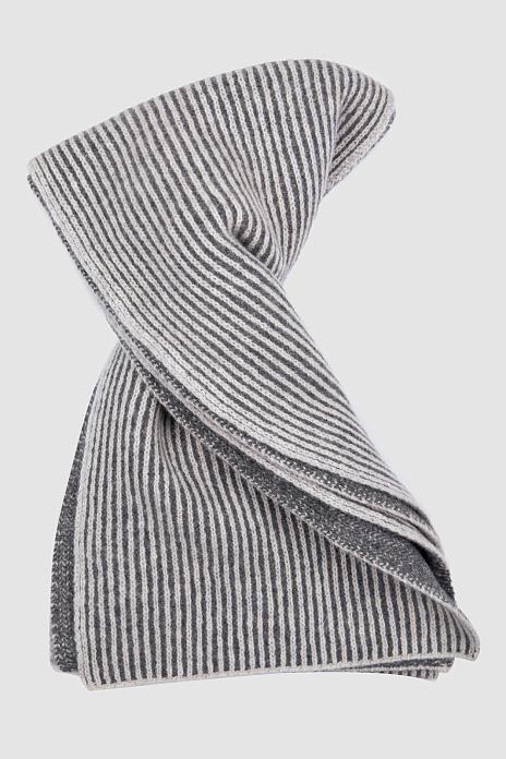 Шарф из шерсти, серый цвет, цвет Серый