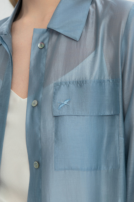 Рубашка-туника, цвет Голубой светлый