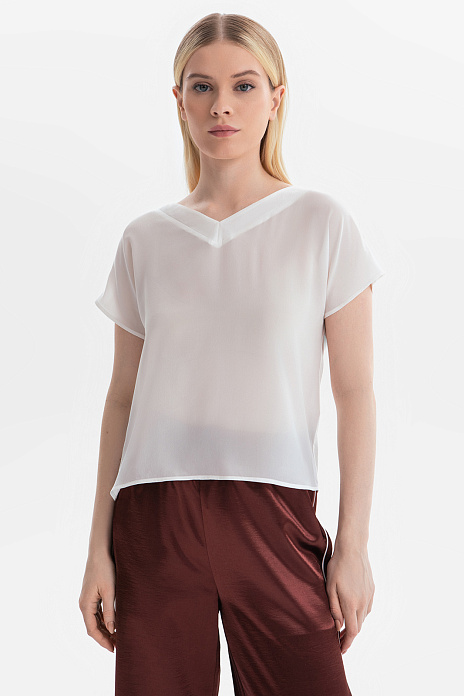 Футболка из шелка, цвет Белый