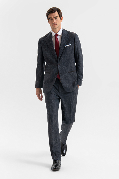 Пиджак из шерсти, льна и шелка, цвет Серый