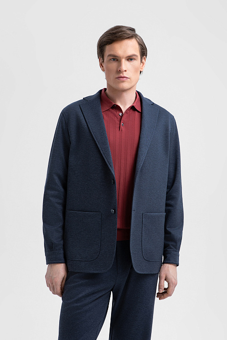 Пиджак однобортный, цвет Синий темный