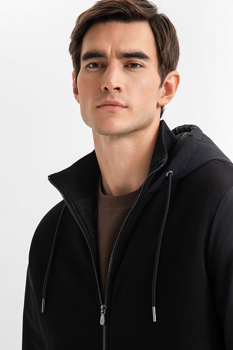 Толстовка с капюшоном утепленная, цвет Черный