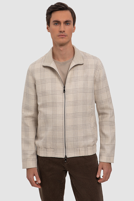 Куртка изо льна и шерсти, лимитированная коллекция, цвет Бежевый светлый