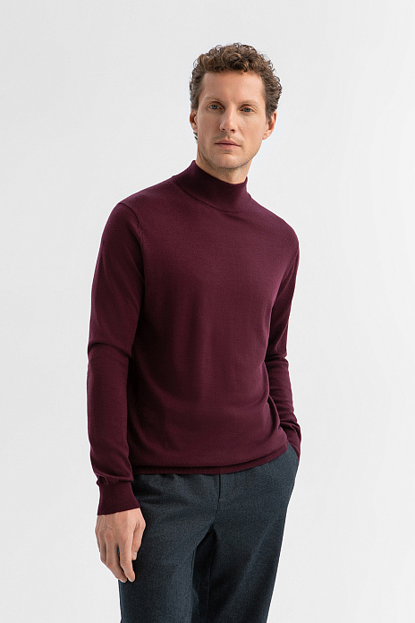 Водолазка из шерсти, цвет Бордовый
