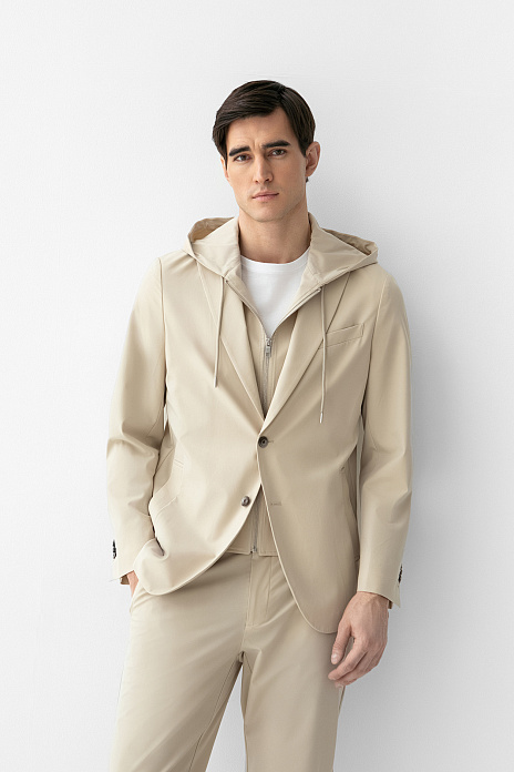 Пиджак с капюшоном, лимитированная коллекция, цвет Бежевый светлый