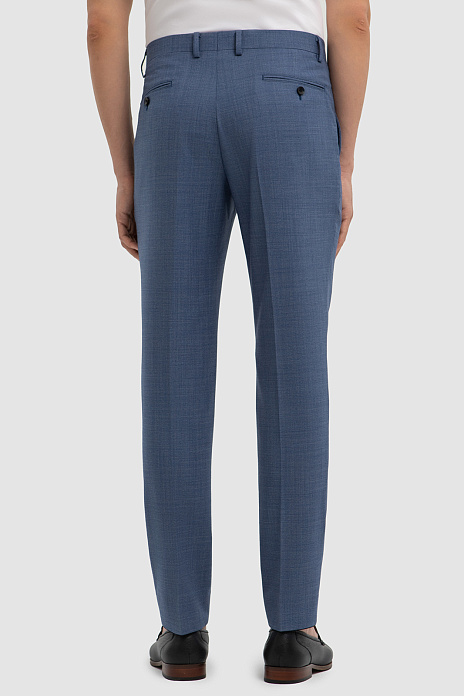 Брюки из шерсти с водоотталкивающей обработкой, устойчивые к загрязнениям, цвет Синий темный