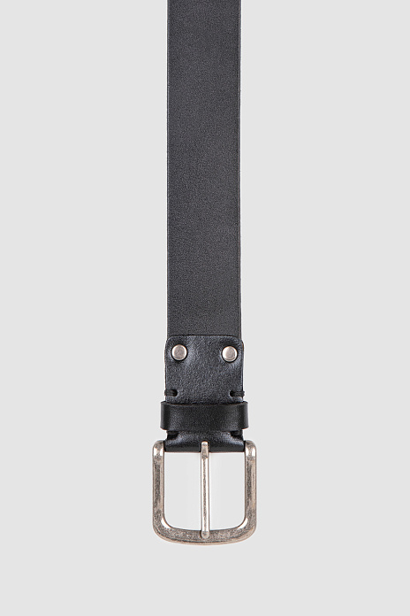 Ремень из натуральной кожи, цвет Черный