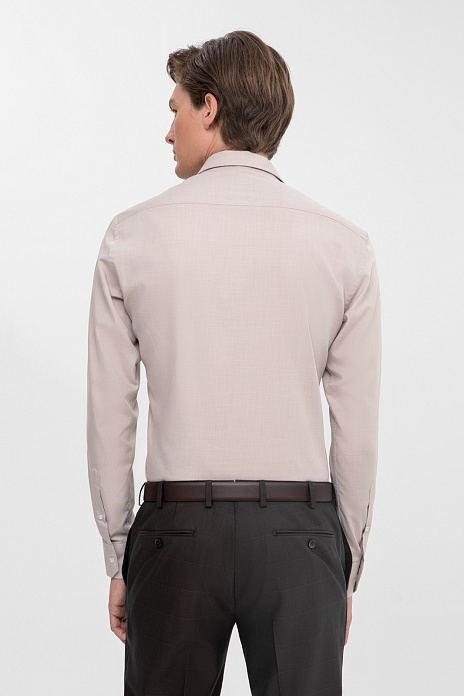 Сорочка приталенная, цвет Бежевый