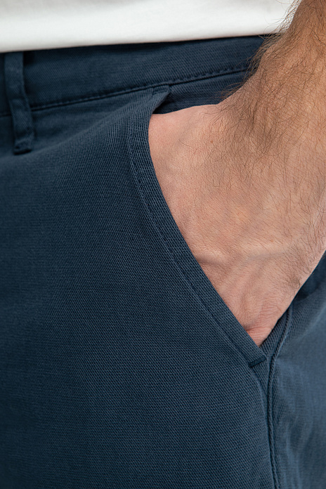 Шорты из хлопка и льна, цвет Голубой