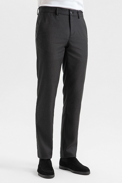 Брюки из смесовой шерсти, цвет Серый темный