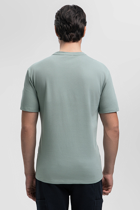 Зеленая футболка из хлопка, цвет Мятный