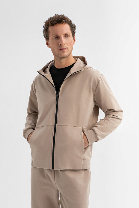 Толстовка из хлопка, цвет Бежевый