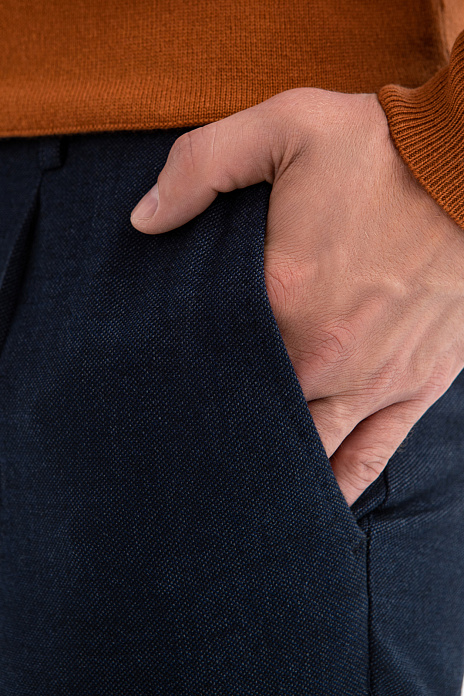 Брюки на кулиске, цвет Синий темный