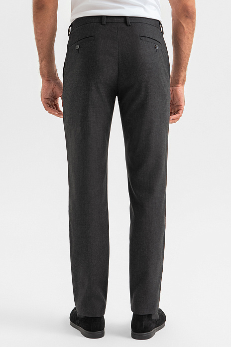 Брюки из смесовой шерсти, цвет Серый темный