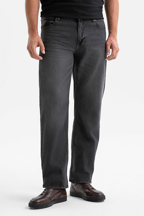 Джинсы свободного силуэта, цвет Серый