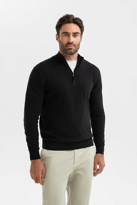 Джемпер из хлопка и кашемира, цвет Черный