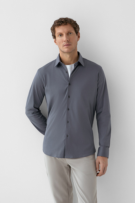 Сорочка из трикотажной хлопковой ткани, цвет Серый