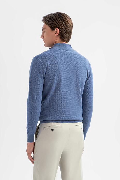 Джемпер из шерсти и кашемира, цвет Голубой темный