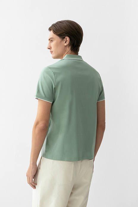 Поло из мерсеризованного хлопка, цвет Мятный