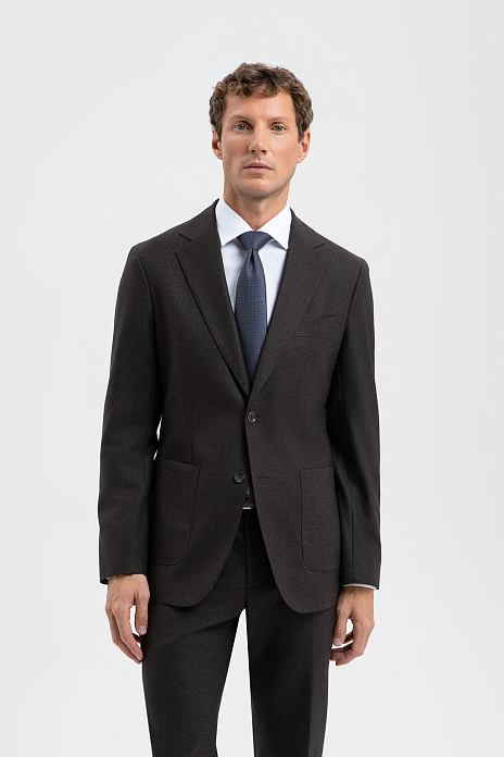 Пиджак из шерсти, устойчивой к сминанию и загрязнениям, цвет Коричневый