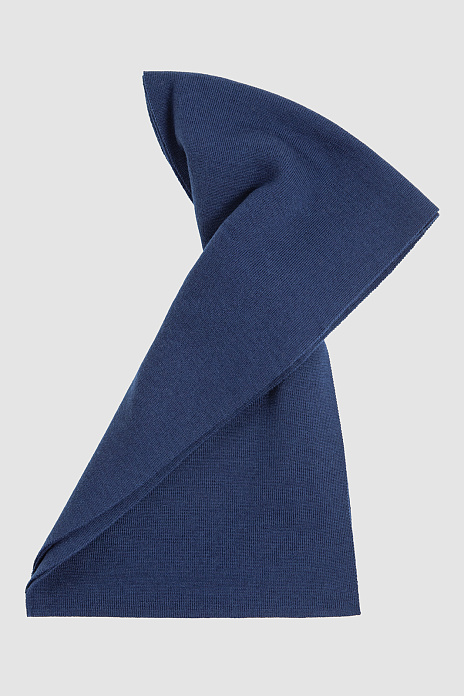 Шарф из смесовой шерсти, цвет Синий темный