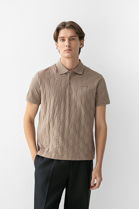 Поло из мерсеризованного хлопка, цвет Бежевый