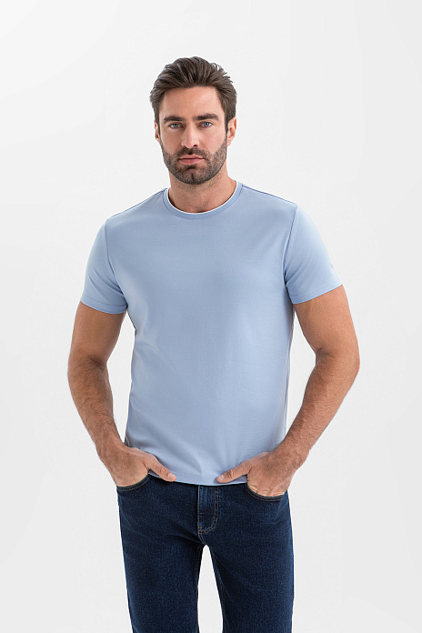 Футболка из мерсеризованного хлопка, цвет Голубой