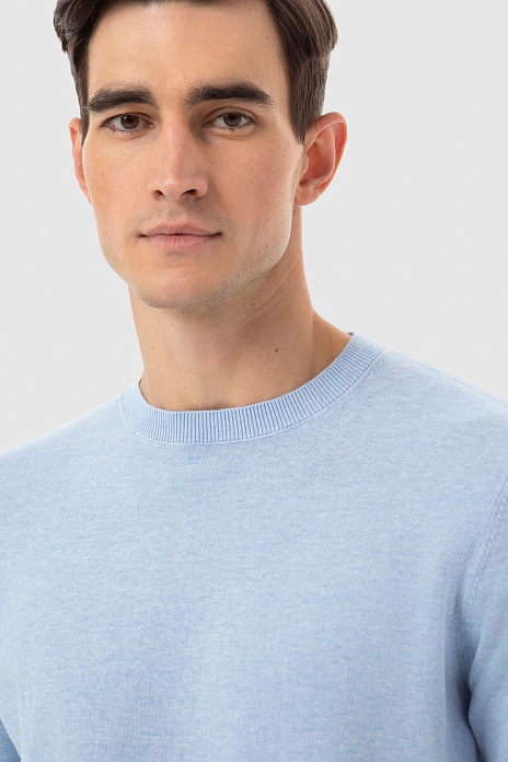 Джемпер из хлопка Пима, цвет Голубой светлый