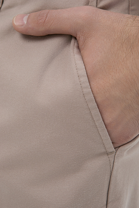 Брюки из тенсела и хлопка, цвет Бежевый