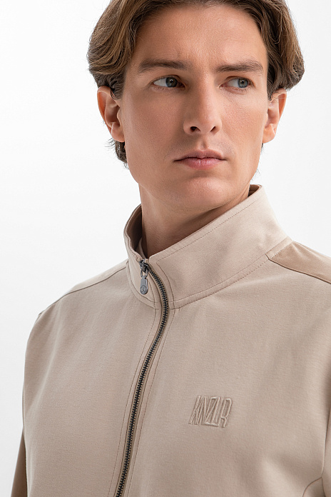 Толстовка на молнии, цвет Бежевый