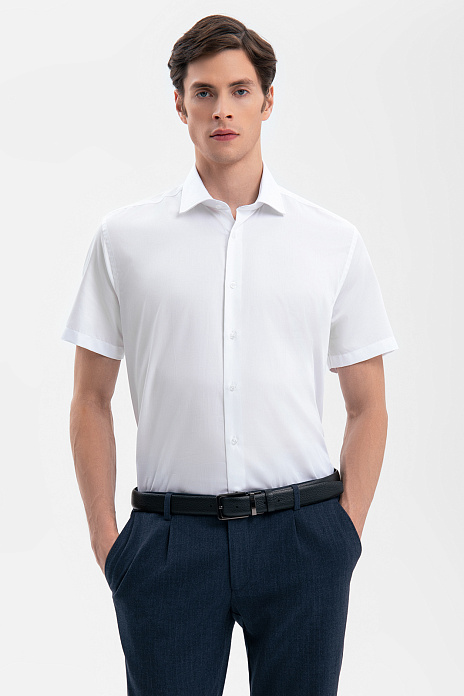 Сорочка с коротким рукавом из хлопка, цвет Белый
